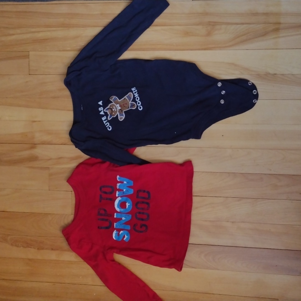 BOGO Two 12-18M Joe Fresh Winter Holiday Long Sleeve Tops